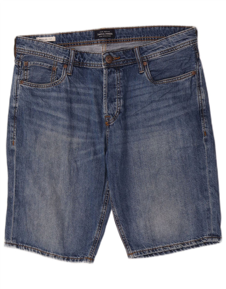 Męskie spodenki jeansowe Jack & Jones o regularnym kroju, duże, W34, niebieskie