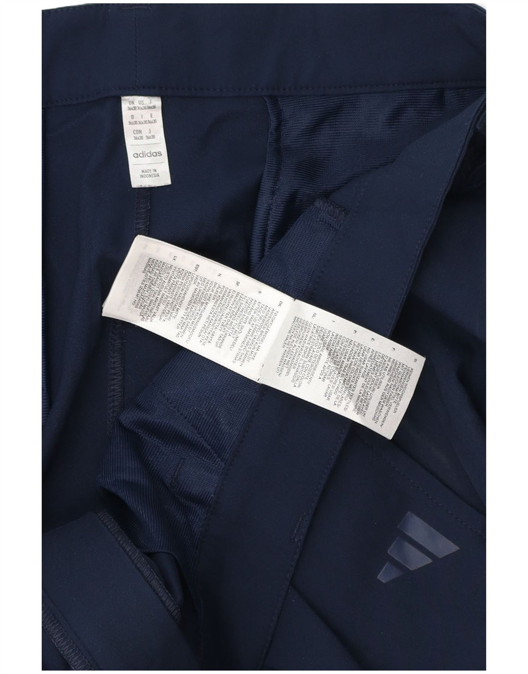 Męskie proste spodnie chino ADIDAS W36 L30 granatowy poliester