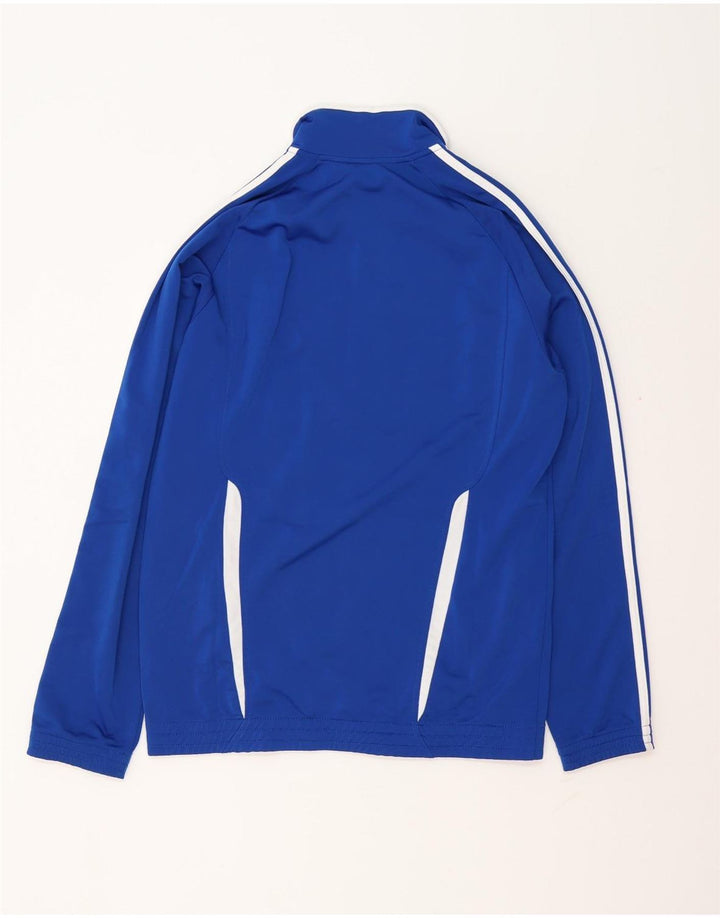 Adidas Męska bluza dresowa, mała, niebieska, poliestrowa z blokami kolorów