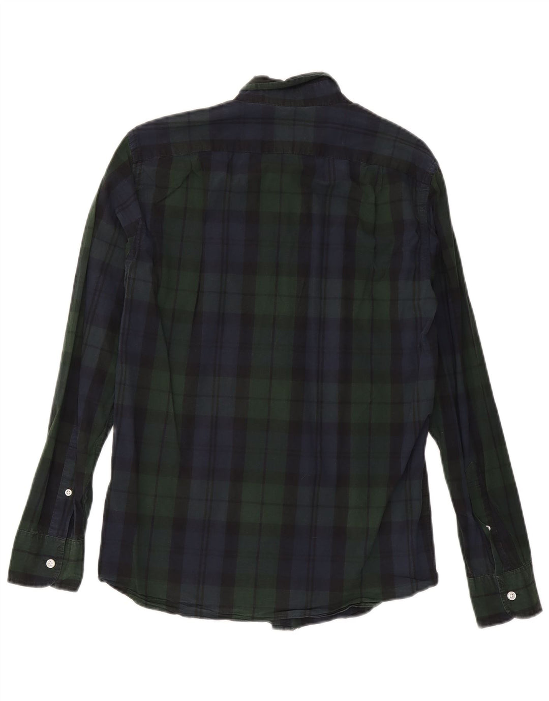 J. Crew Męska dopasowana koszula w małą zieloną kratkę, bawełniana