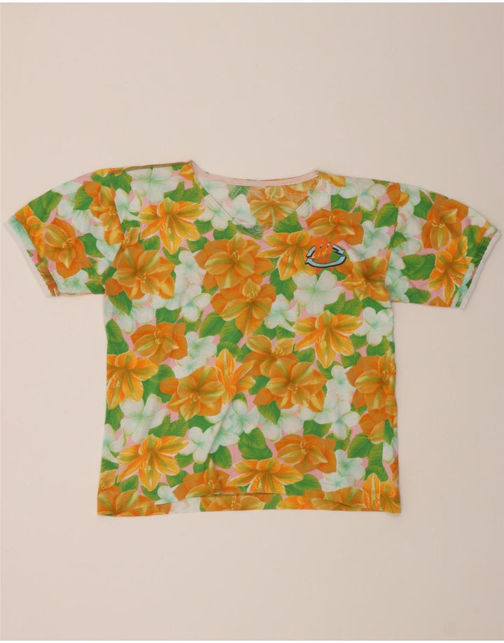 BEST COMPANY Womens Graphic T-Shirt Top UK 16 Large Multicoloured Floral Vintage Best Company and Second-Hand Best Company from Messina Hembry 