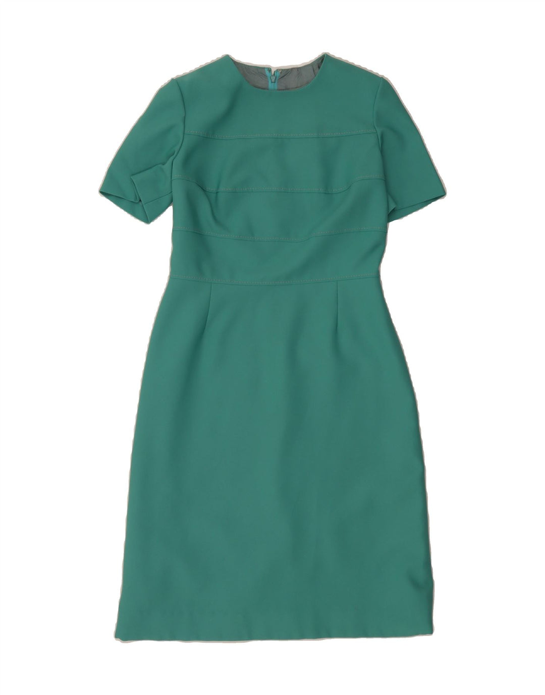 VINTAGE Womens Sheath Dress UK 12 Medium Turquoise Vintage Vintage and Second-Hand Vintage from Messina Hembry 