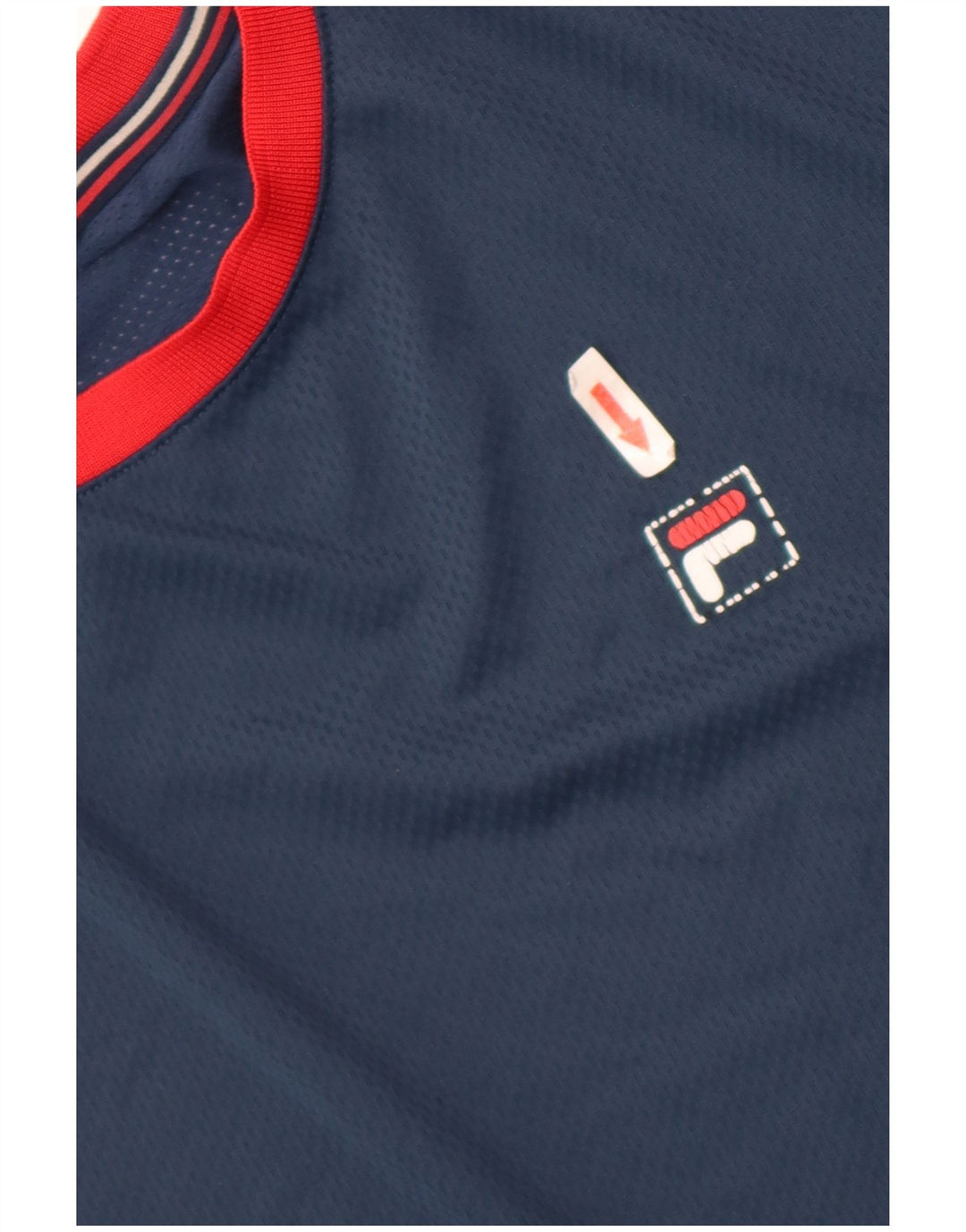 T-shirt męski Fila Top 2XL Granatowy poliester z blokami kolorów