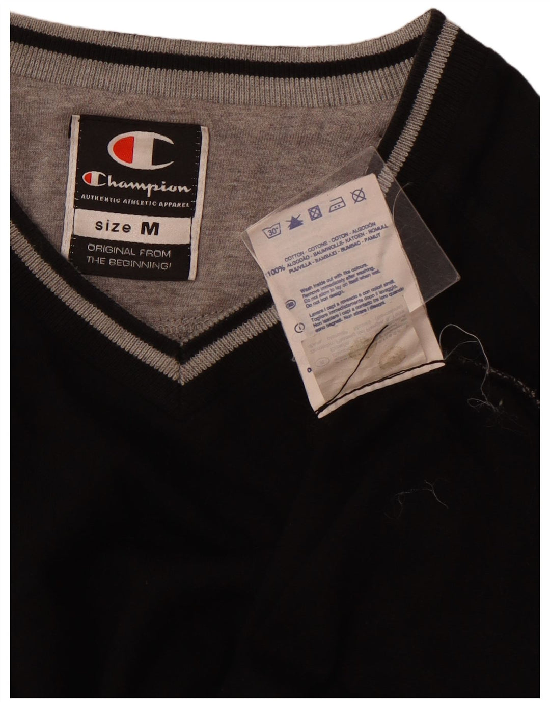 Koszulka damska CHAMPION Top UK 12, średnia czarna bawełna