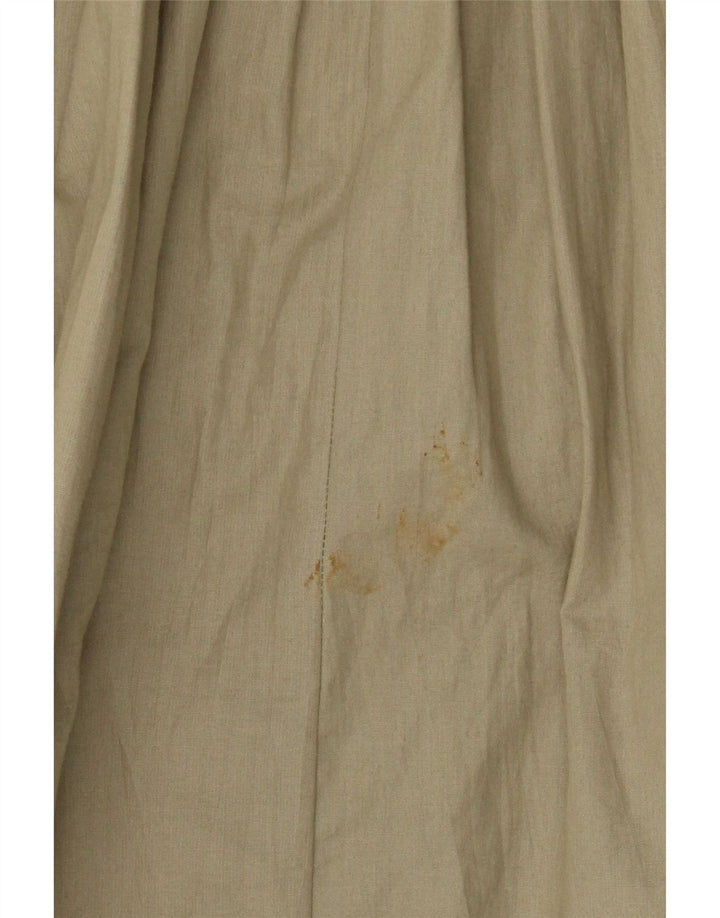Vintage damska spódnica w kształcie litery A, średnia W30, bawełna khaki