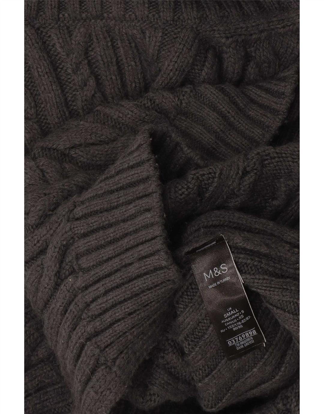 Marks & Spencer Damski podkoszulek oversize z kamizelką UK 10, mały, szary akryl