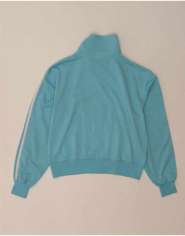 Damska bluza dresowa Adidas Crop Top Jacket UK 14 Średni niebieski poliester