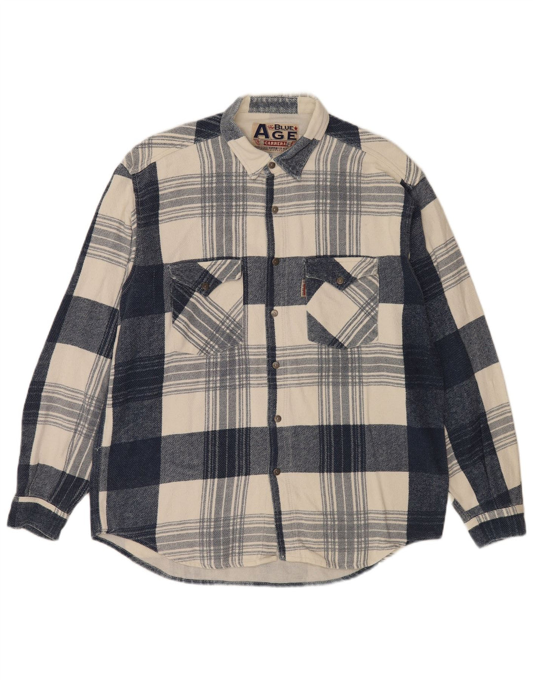 Męska koszula flanelowa Carrera XL w niebieską kratkę