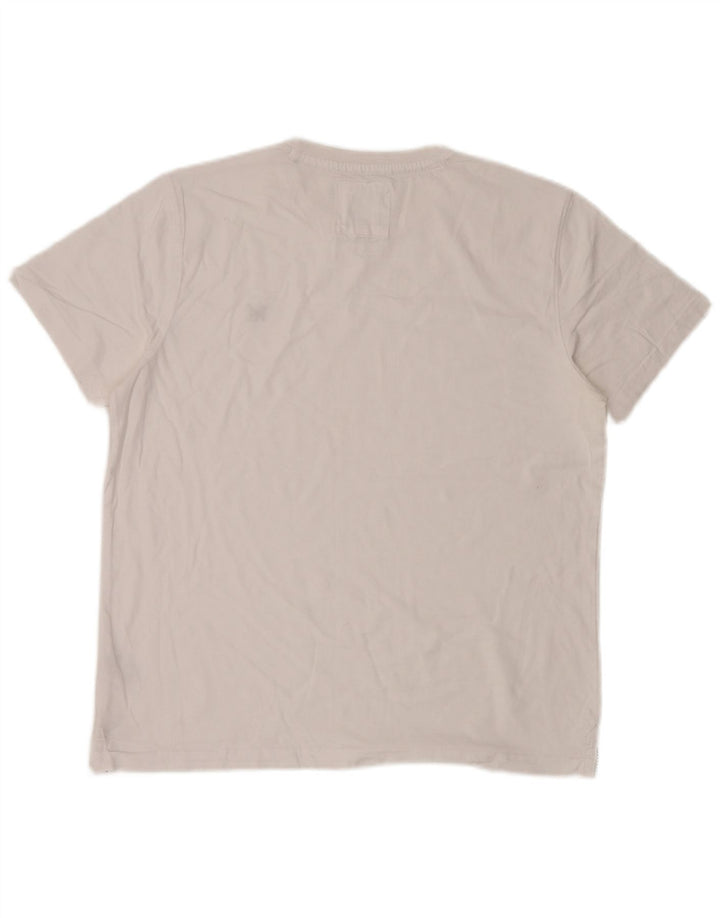 Crew Clothing Męski T-shirt Top, duży, biały, bawełniany