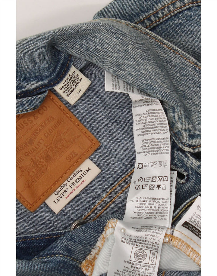 Męska kurtka dżinsowa Levi's UK 40, duża, niebieska, bawełniana