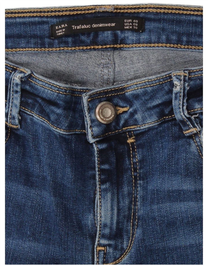 Damskie jeansy rurkowe Zara w trudnej sytuacji EU 40 Medium W30 L28 Niebieskie