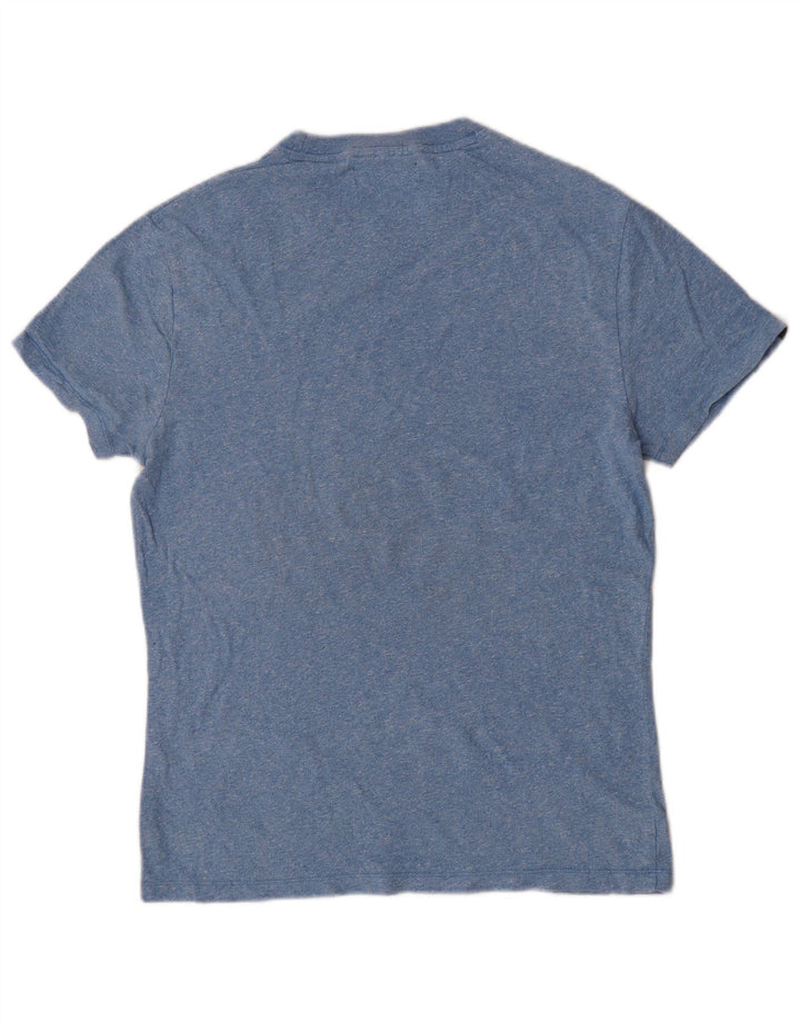 T-shirt męski Superdry, bawełniany, średni niebieski w cętki