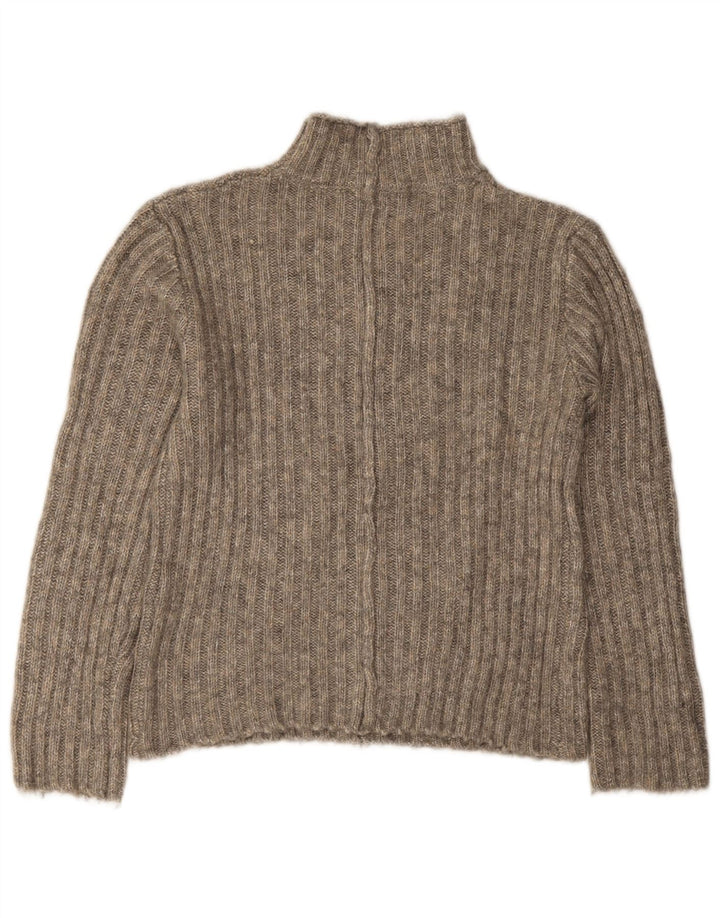 Sweter damski Zara z golfem UK 10, mały, szary, akrylowy
