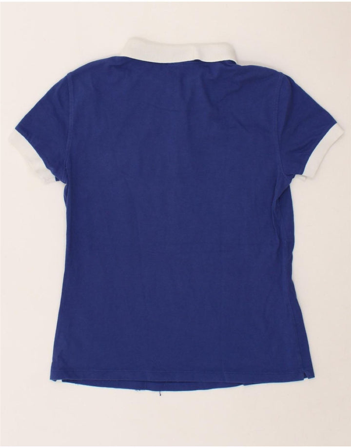 FAY Womens Polo Shirt UK 14 Medium Blue Cotton Vintage Fay and Second-Hand Fay from Messina Hembry 