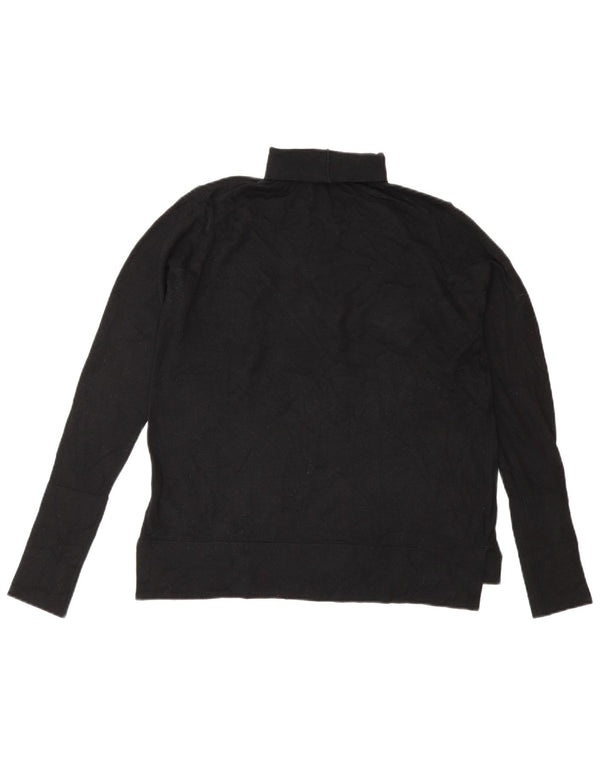 Sweter damski Zara z wywijanym dekoltem UK 14, średni czarny modal