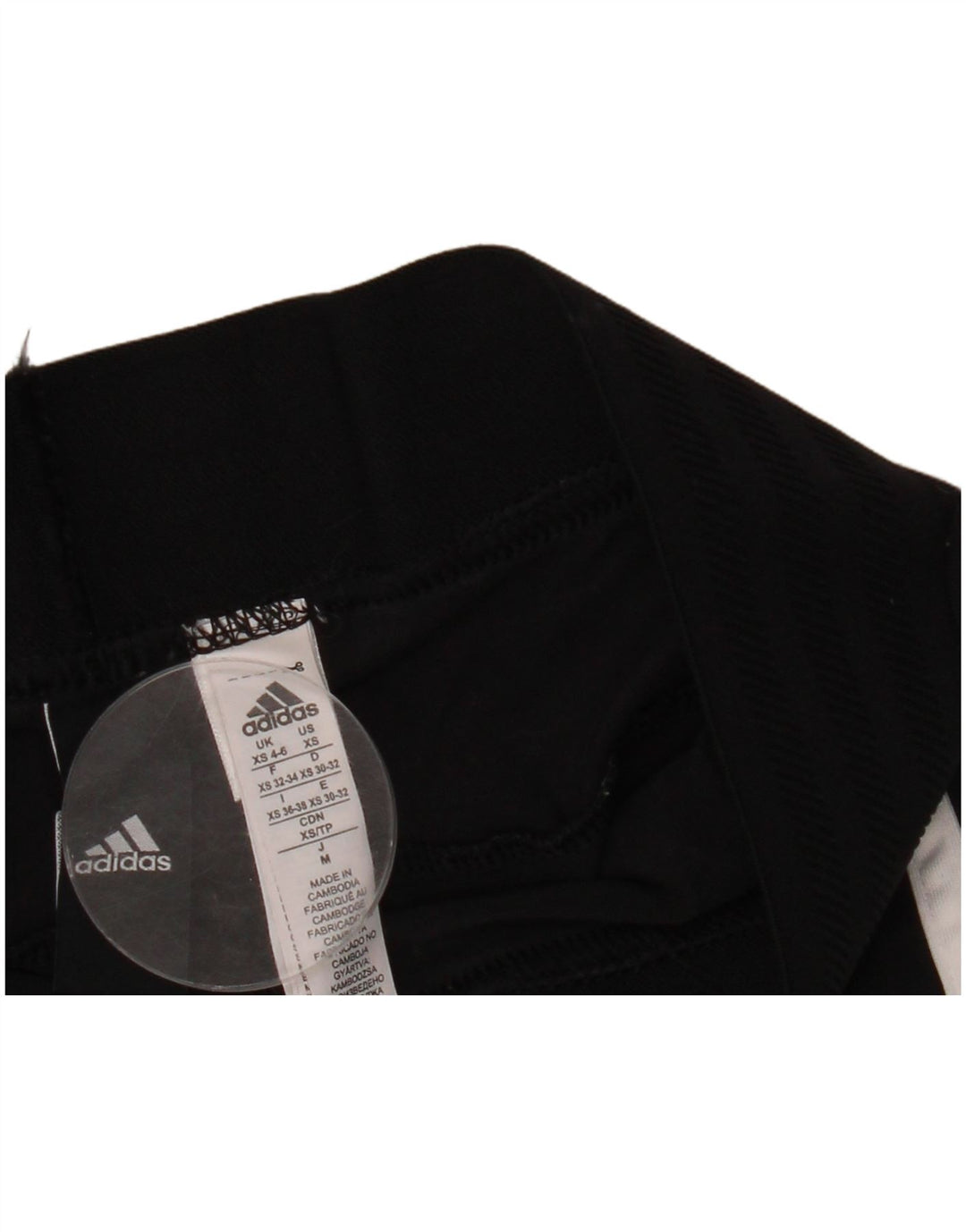 Legginsy damskie ADIDAS UK 4/6 XS, czarne, bawełniane