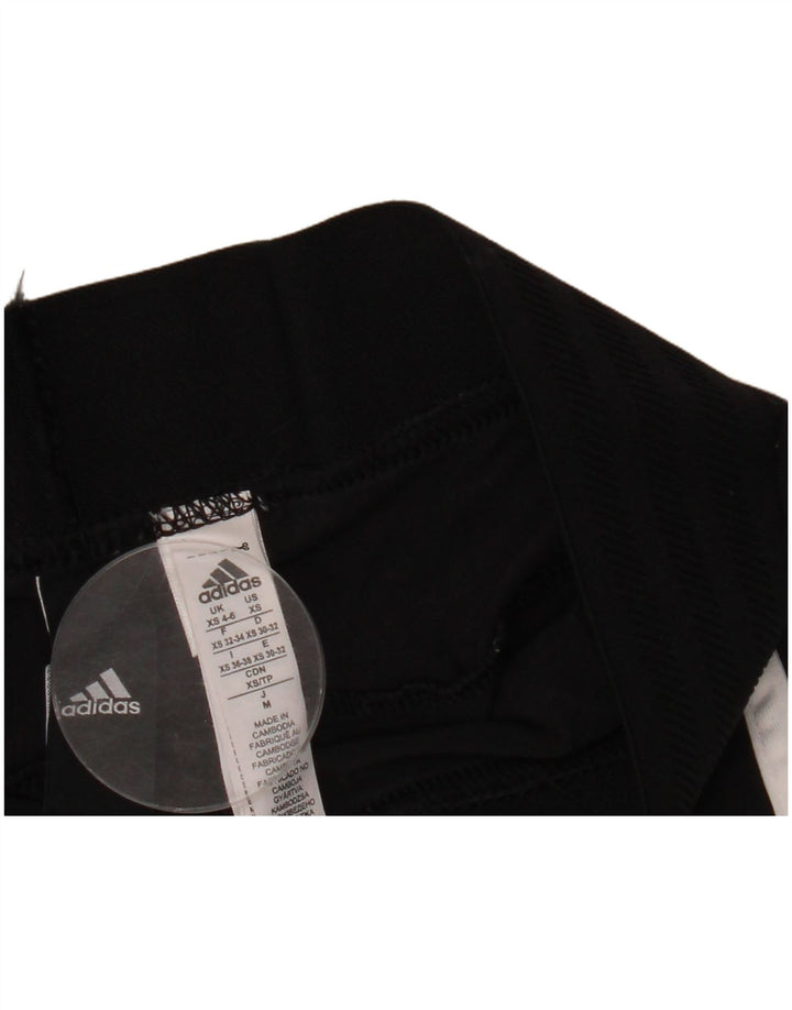 Legginsy damskie ADIDAS UK 4/6 XS, czarne, bawełniane