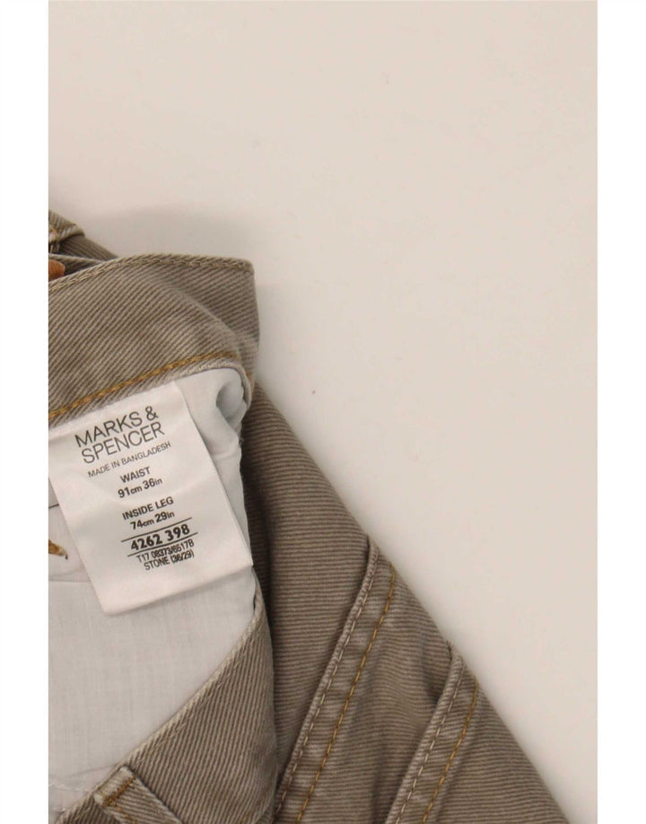 Marks & Spencer Męskie niebieskie dżinsy Harbor Straight W36 L29 Szara bawełna