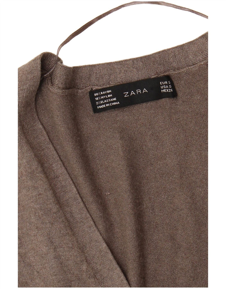 Sweter damski ZARA Cardigan UK 10 Small Szary Rayon