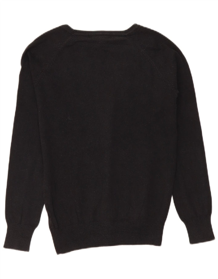 Marks & Spencer Damski sweter kardigan UK 12, średni czarny, bawełniany