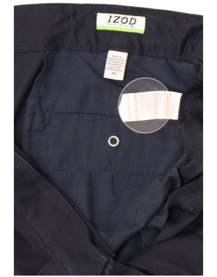 Męskie spodenki chino Izod W42 2XL granatowy poliester