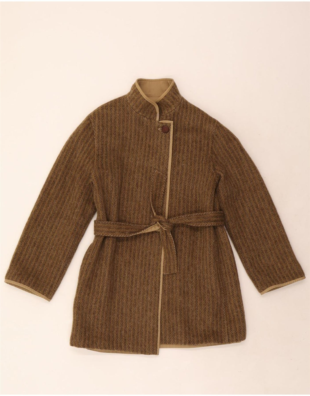 Dwustronny płaszcz damski w stylu vintage IT 42 Medium Khaki