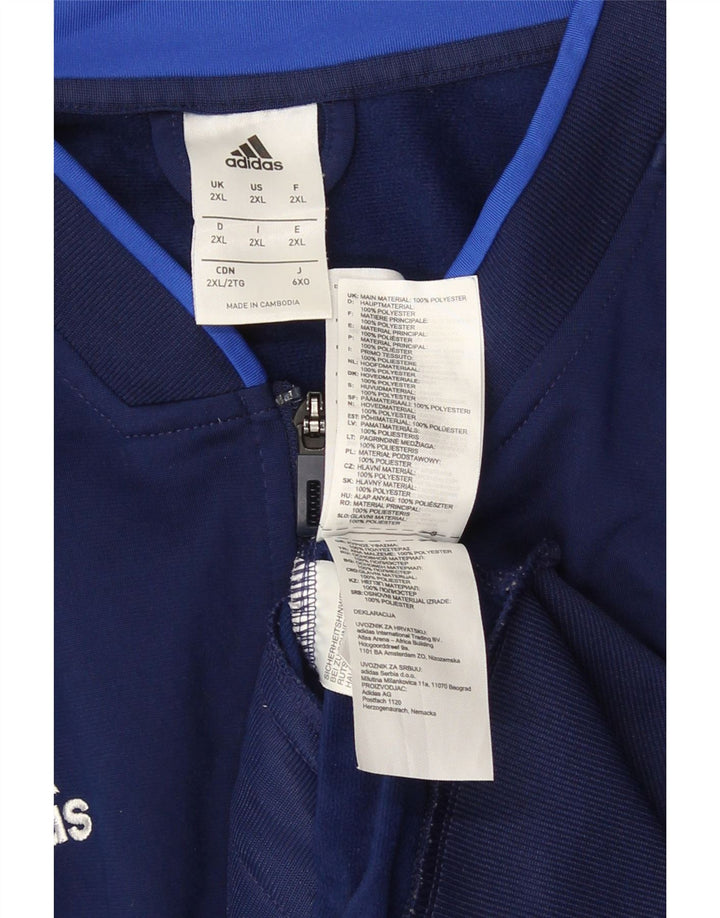 Adidas Męska bluza dresowa Top 2XL Granatowy poliester