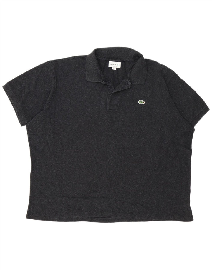 Męska koszulka polo Lacoste o klasycznym kroju, rozmiar 8, 3XL, szara bawełna