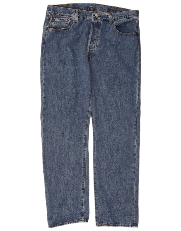 Męskie jeansy Levi's 501 Straight W38 L32 Niebieskie bawełniane