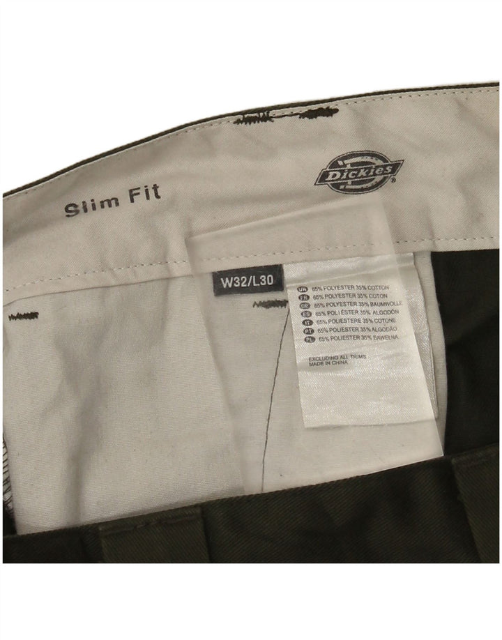 Męskie spodnie chino Dickies Slim Fit W32 L30 Zielony poliester