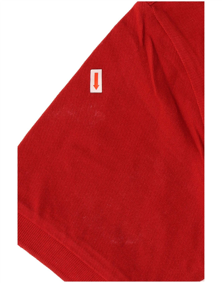 Męska koszulka polo Kappa, mała, czerwona, bawełniana