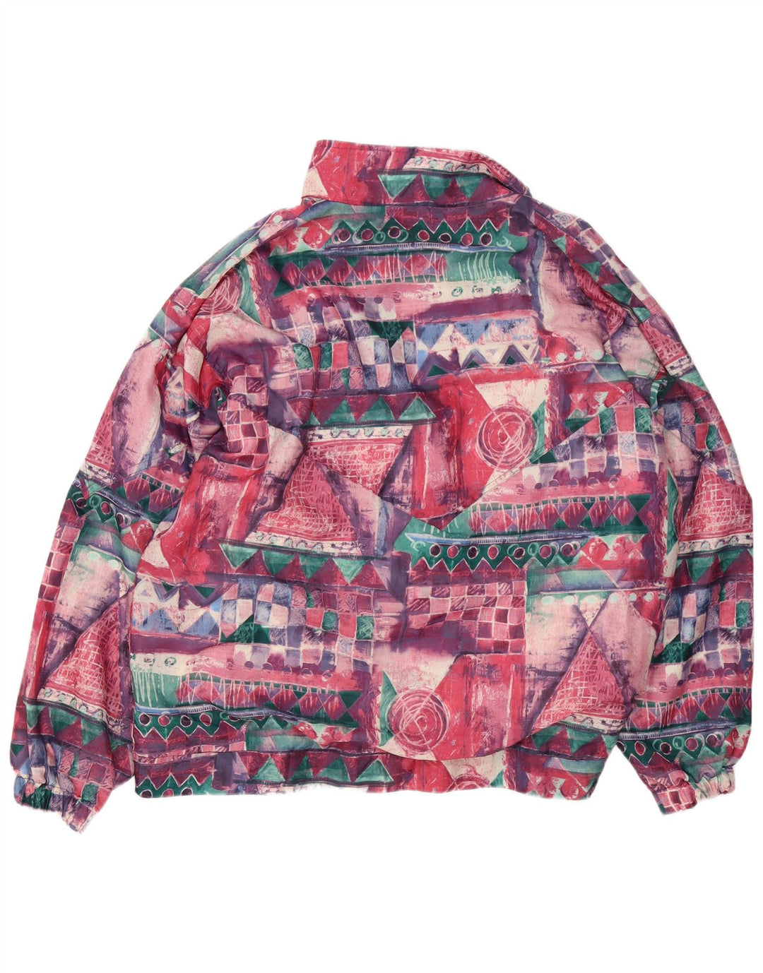 Męska kurtka dresowa Tactel XL, wielobarwna, patchworkowa, poliamidowa, retro