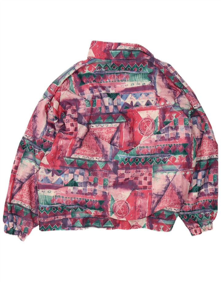 Męska kurtka dresowa Tactel XL, wielobarwna, patchworkowa, poliamidowa, retro