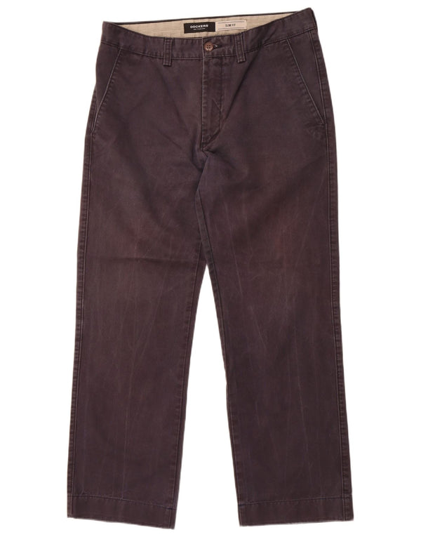 Męskie spodnie chino Dockers Slim Fit W33 L28 Granatowa bawełna