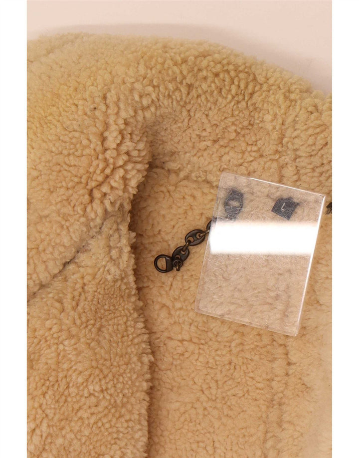 Męska kurtka Shearling Wallace Sacks UK 40, duża, szara skóra