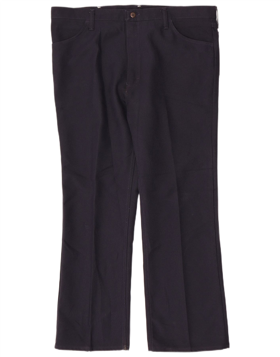 Męskie proste spodnie codzienne WRANGLER W42 L30 Granatowy poliester