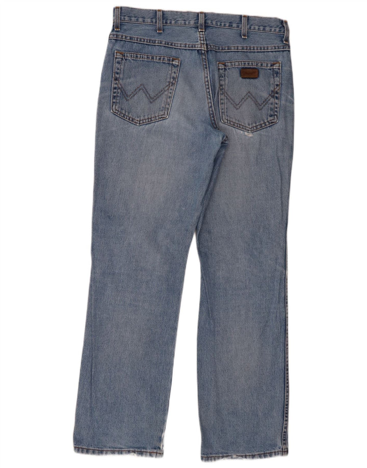 Męskie jeansy Wrangler o prostym kroju W34 L32, niebieska bawełna