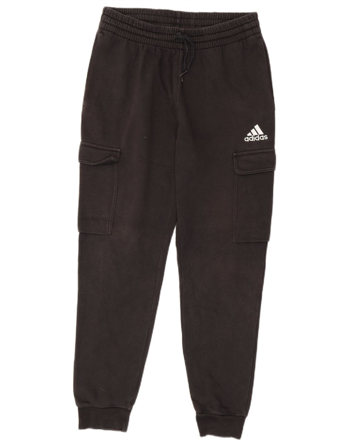 Męskie spodnie dresowe Adidas Cargo Joggers, średnia czarna bawełna