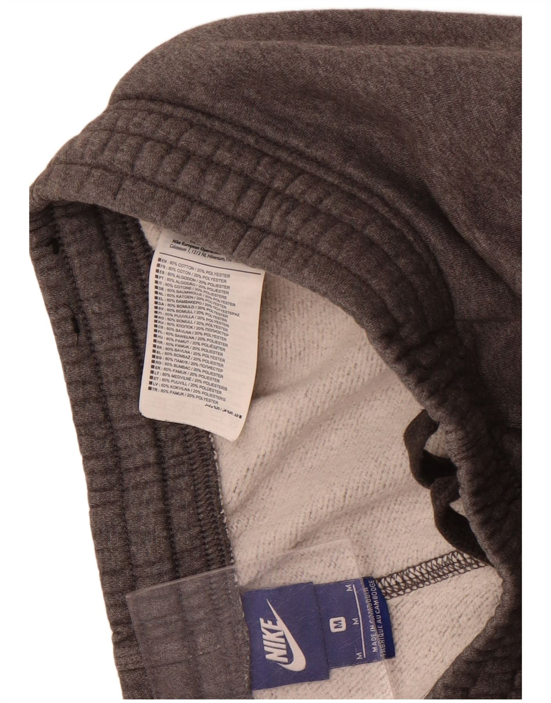 Męskie spodnie dresowe Nike, średnioszare, bawełniane