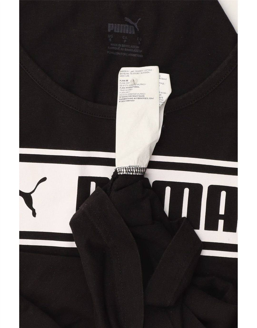 Męska kamizelka z grafiką Puma, mała, czarna, bawełniana