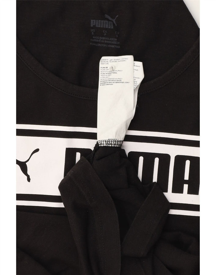 Męska kamizelka z grafiką Puma, mała, czarna, bawełniana