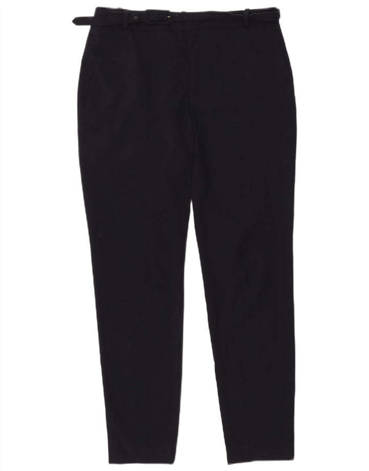 Spodnie damskie Zara Slim Chino, średnie W28 L31, granatowe, poliestrowe