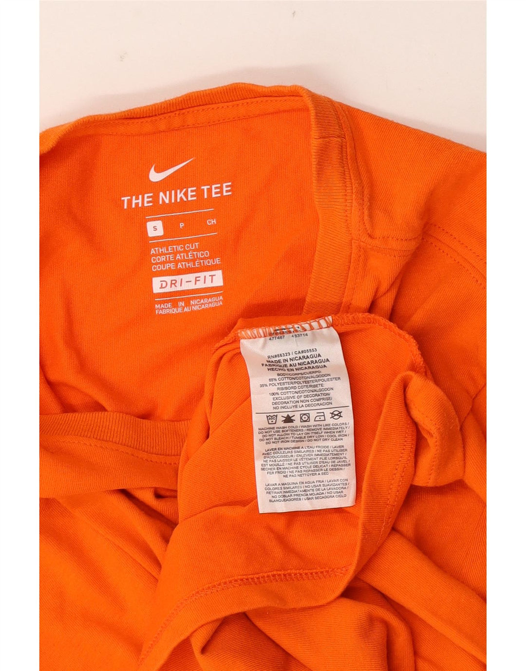 Męski T-shirt Nike o sportowym kroju, mały, pomarańczowy, bawełniany