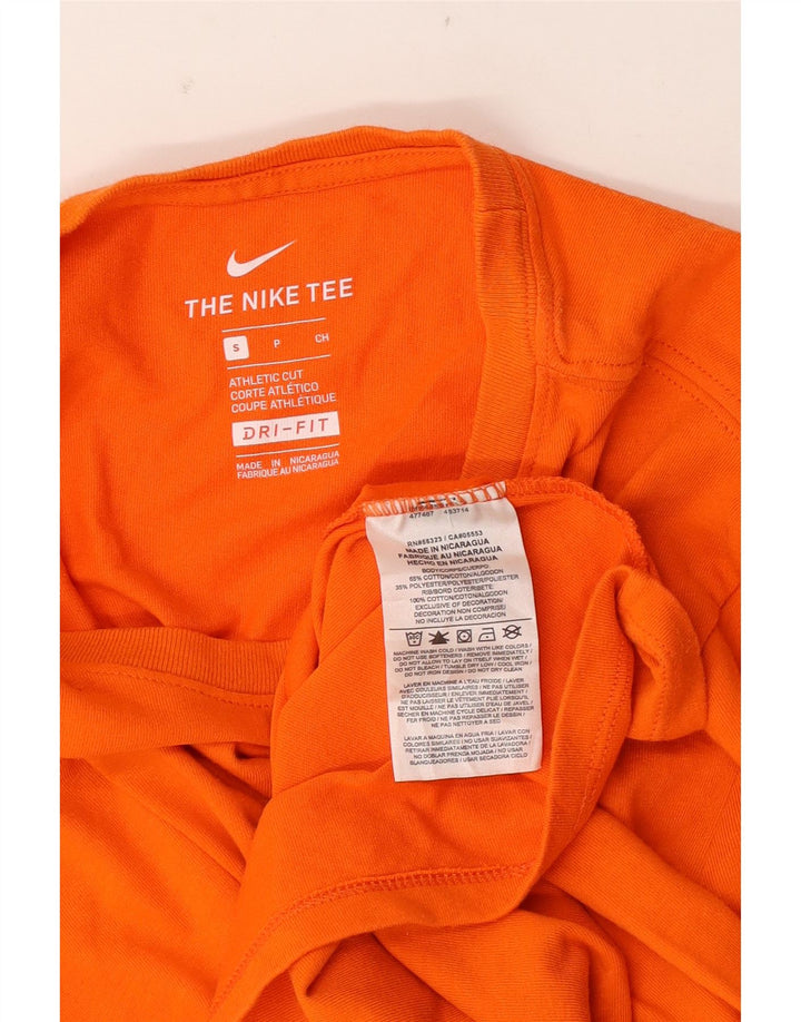 Męski T-shirt Nike o sportowym kroju, mały, pomarańczowy, bawełniany