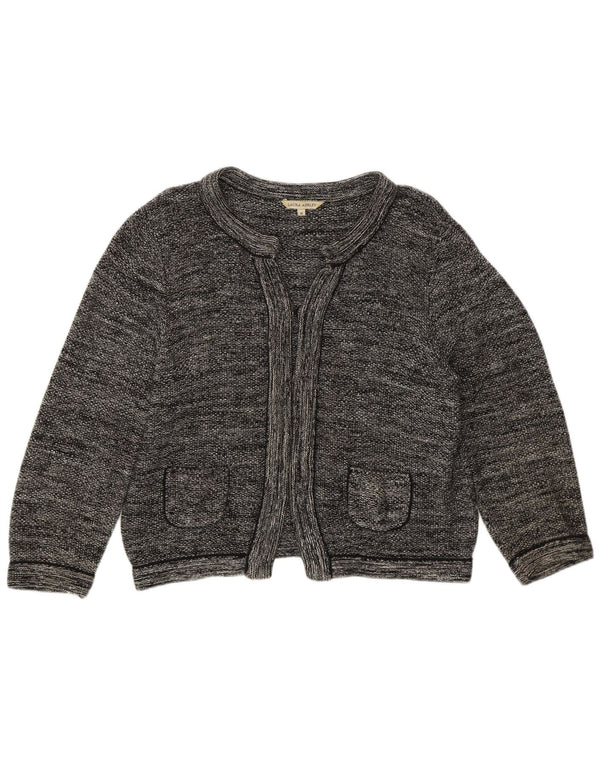 Damski otwarty sweter bolerko Laura Ashley UK 12, średnioszary, bawełniany