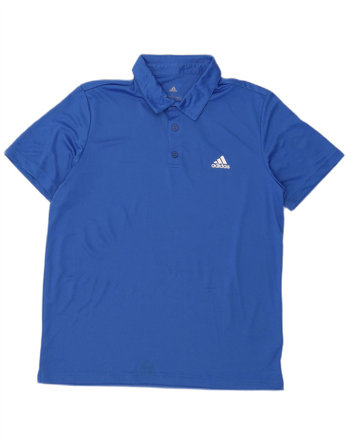 Męska koszulka polo Adidas Aeroready, duża, niebieska, z poliestru