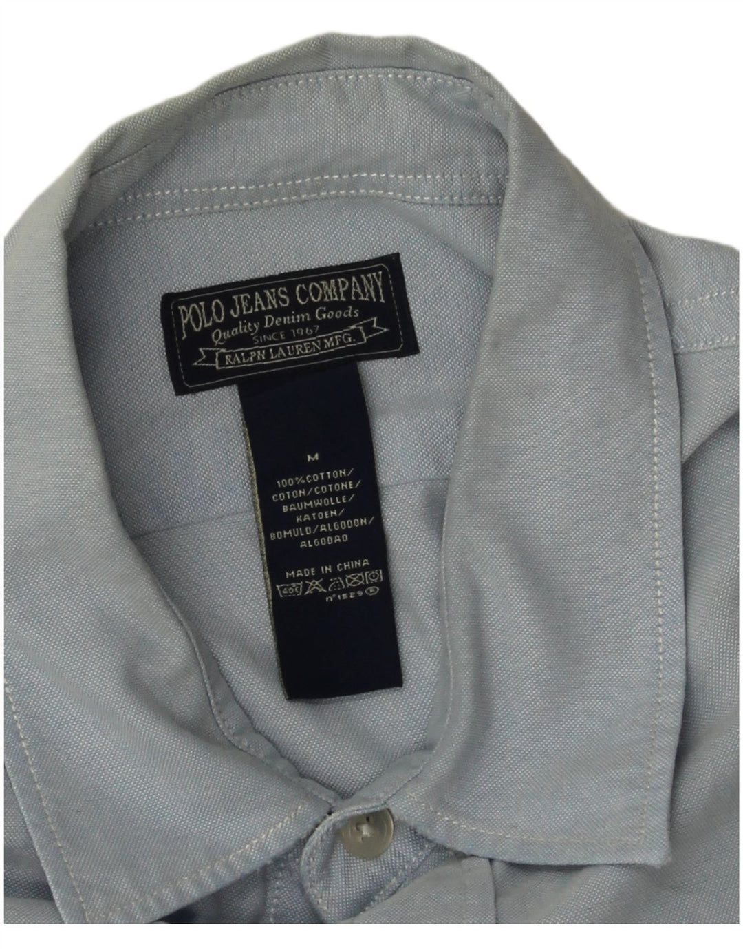 Koszula męska Ralph Lauren, średnia niebieska, bawełniana