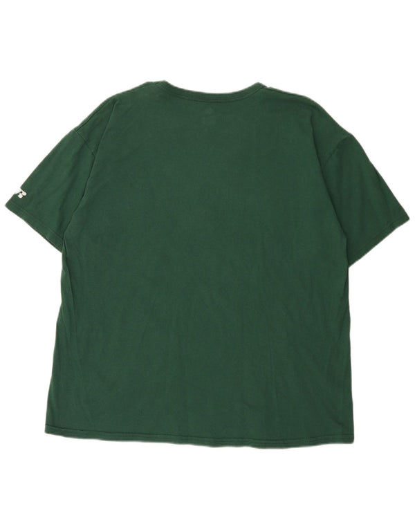 Męski T-shirt z grafiką Russell Athletic, duży, zielony, bawełniany