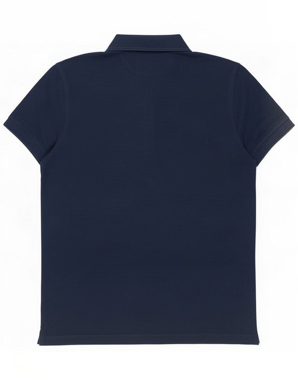 Męska koszulka polo Massimo Dutti, średni granatowy, bawełniany
