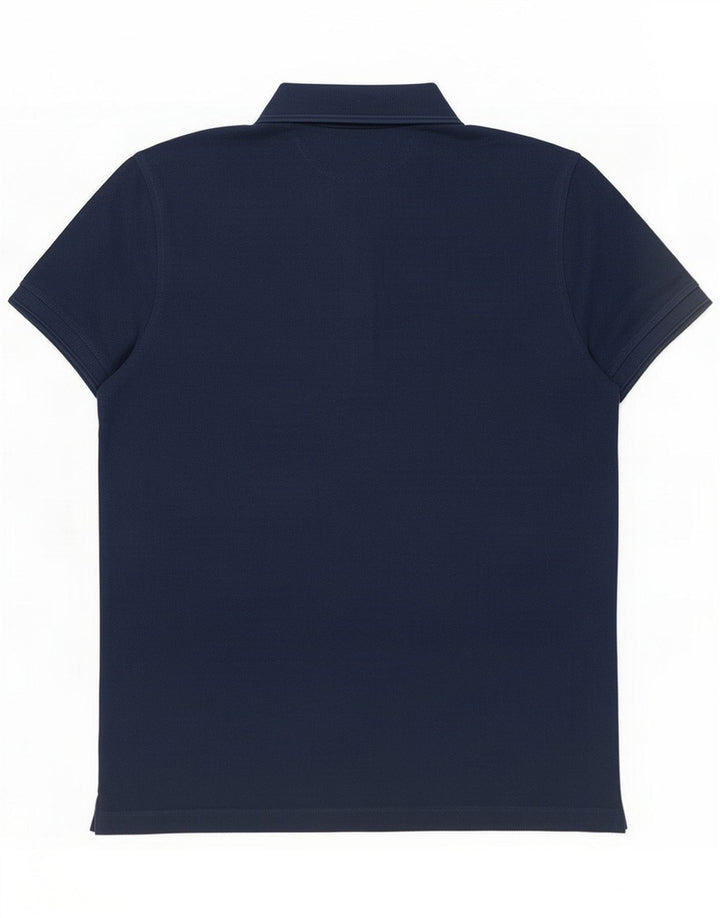 Męska koszulka polo Massimo Dutti, średni granatowy, bawełniany